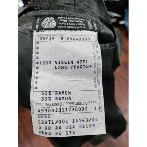 VTG Missoni Wool Long Sleeve Houndstooth Double Breasted Blazer White/Black 38 M - Picture 12 of 16